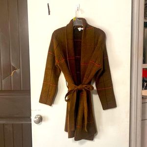 Brown heavy cardigan size L NWOT